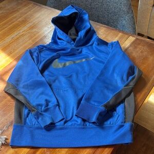 Nike Royal Blue Hoodie with Gray Swoosh